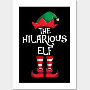 Hilarious Elf Matching Family Christmas Posters and Art